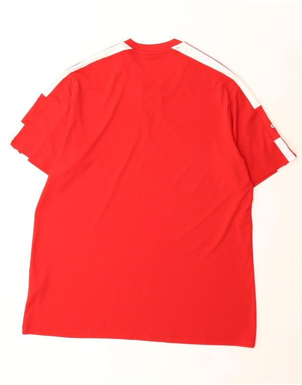 Adidas Herren Aeroready T-Shirt Top XL Rot Colourblock Polyester
