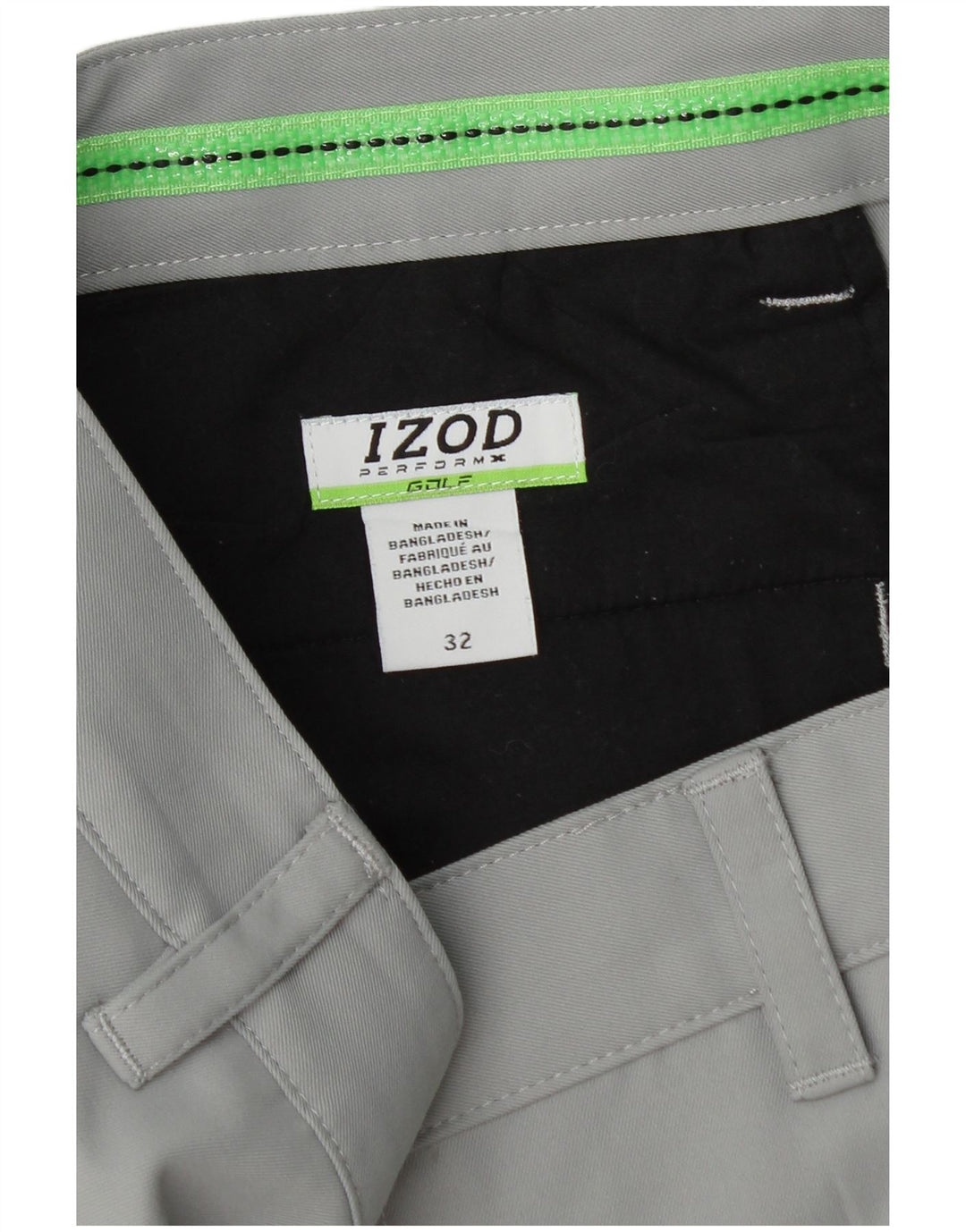 IZOD Herren Chinoshorts W32 Mittelgraues Polyester