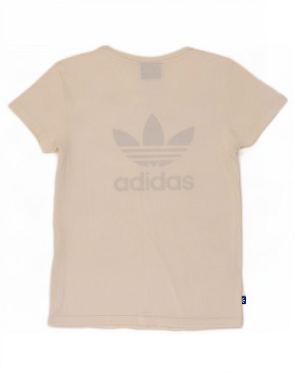 Adidas Womens Graphic T-Shirt Top UK 8 Small White Cotton