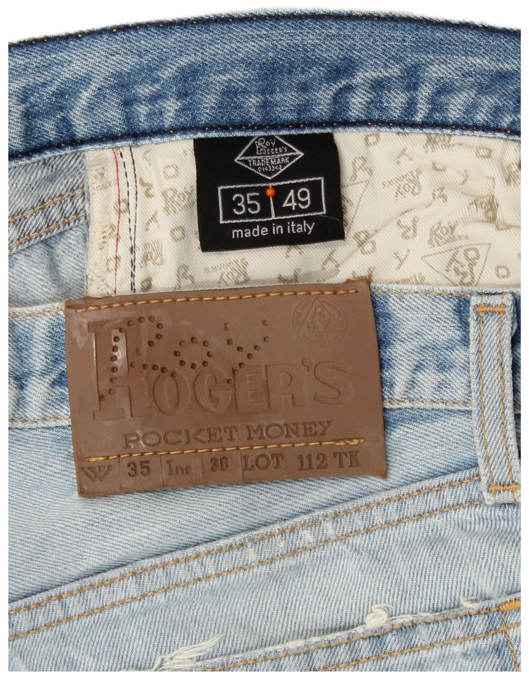 Roy Rogers Herren Straight Jeans W35 L33 Blaue Baumwolle