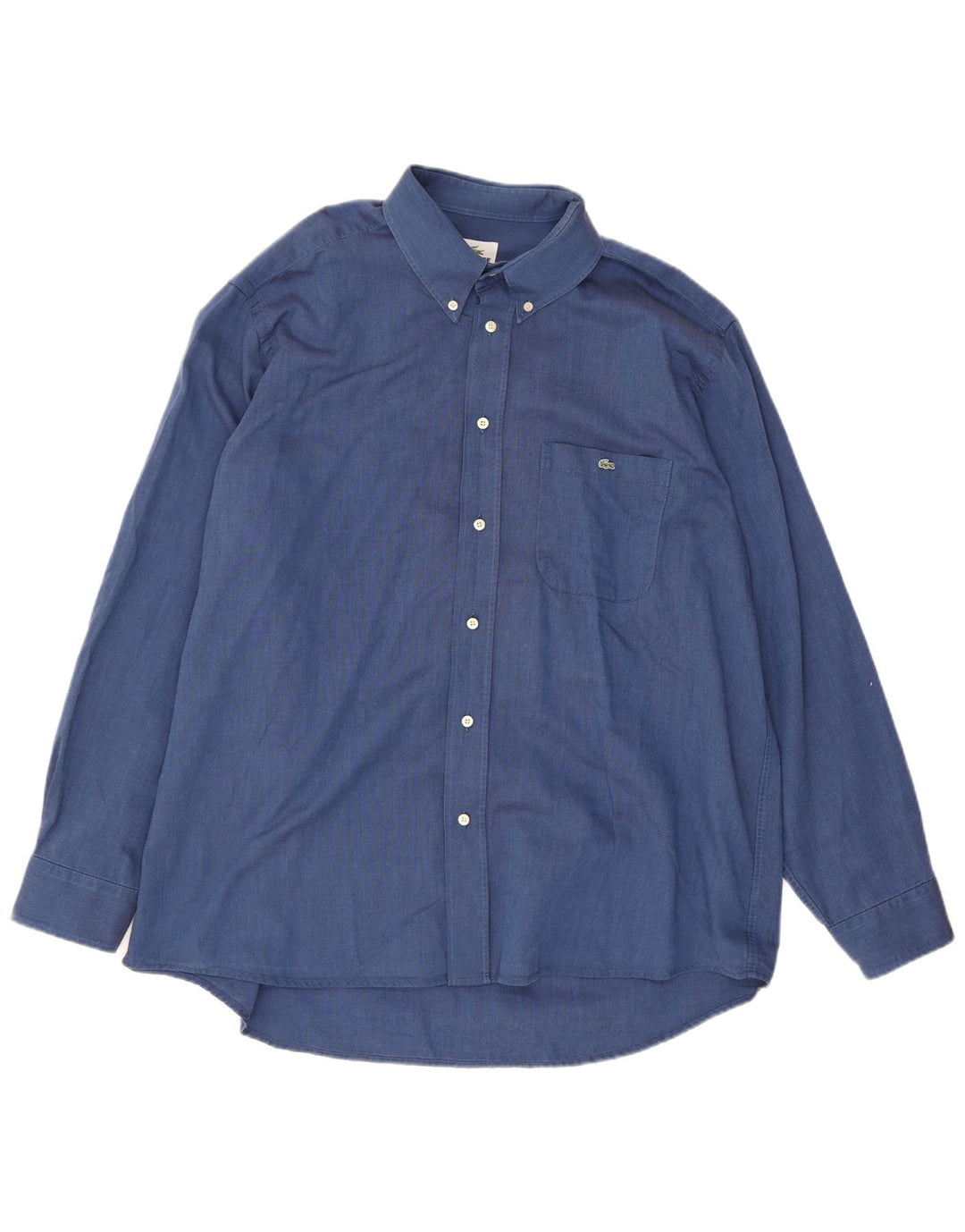 Lacoste Herrenhemd Größe 43 Große blaue Baumwolle