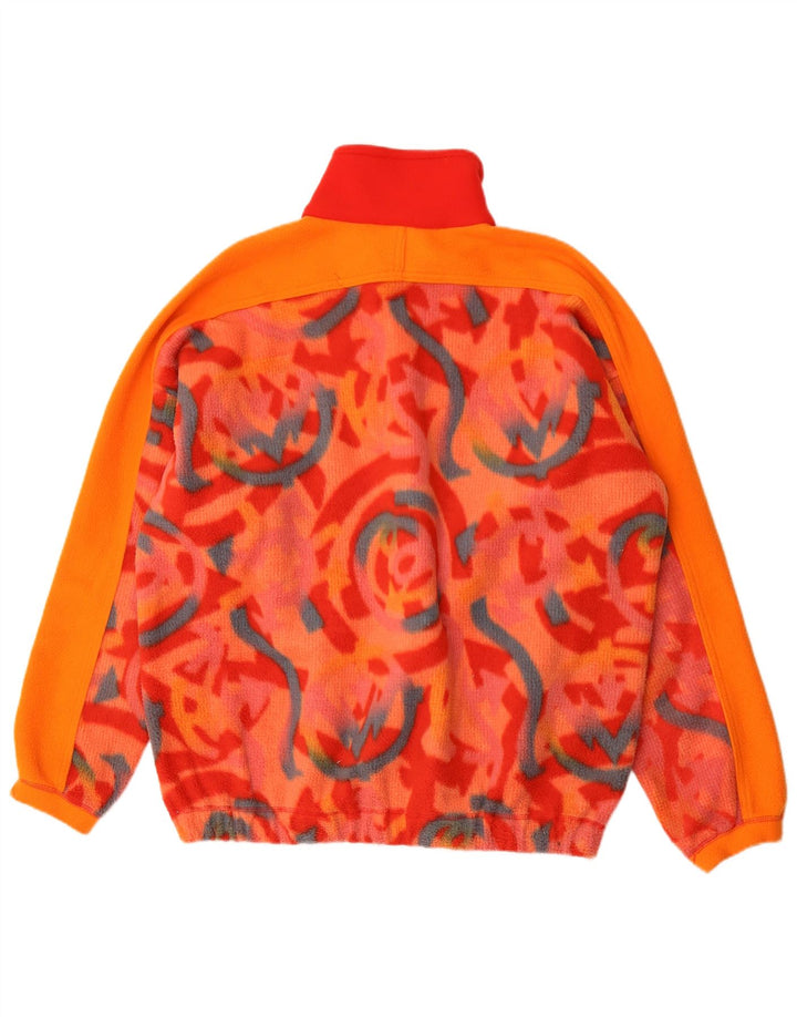 Colmar Herren-Fleecepullover mit Reißverschluss am Hals, XL, rotes geometrisches Polyurethan