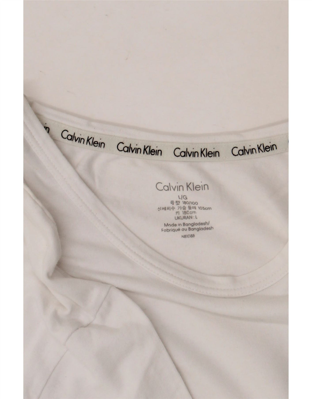 Calvin Klein Herren T-Shirt Top Large Weiß