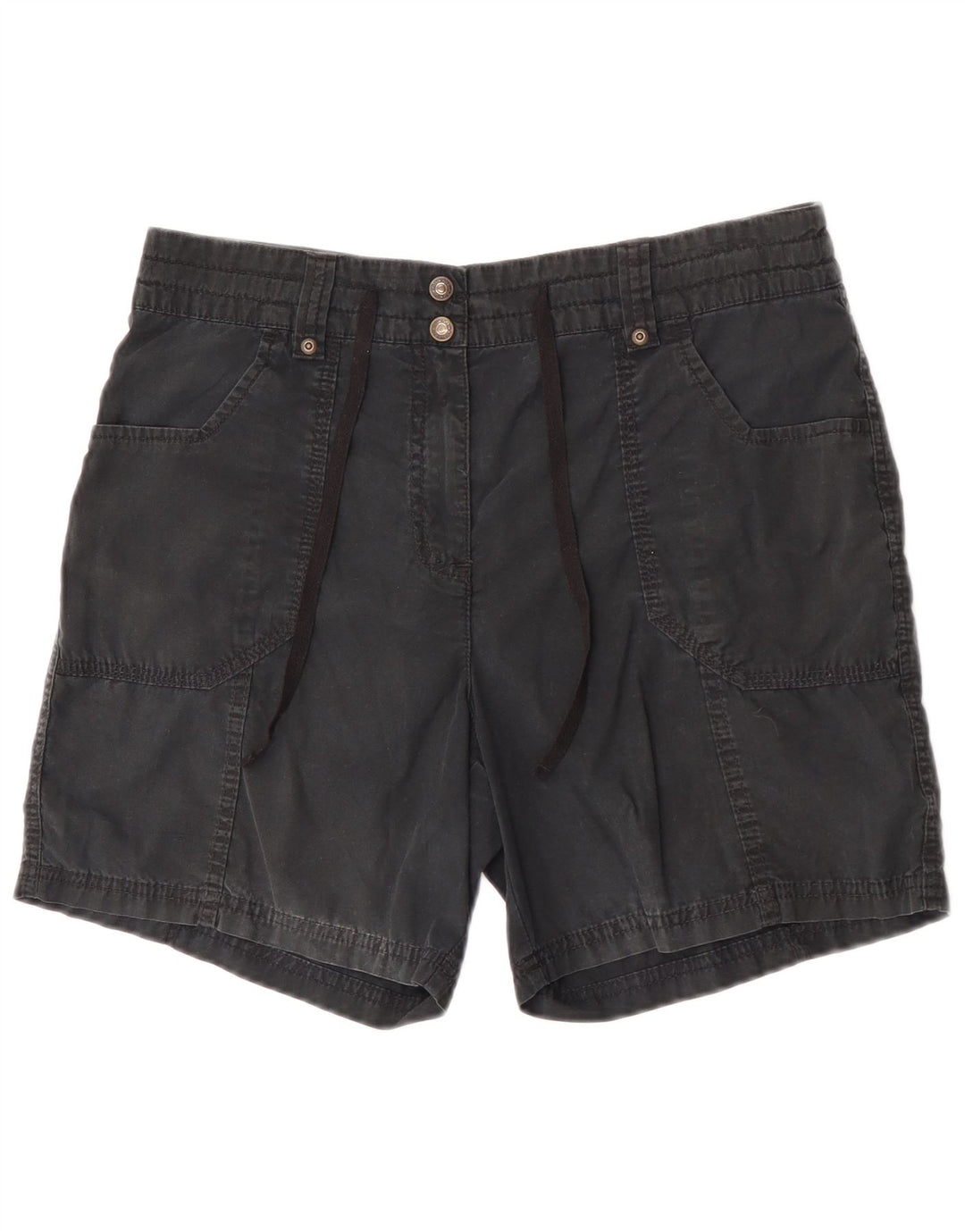Marks & Spencer Damen Freizeitshorts UK 12 Medium W31 Schwarze Baumwolle