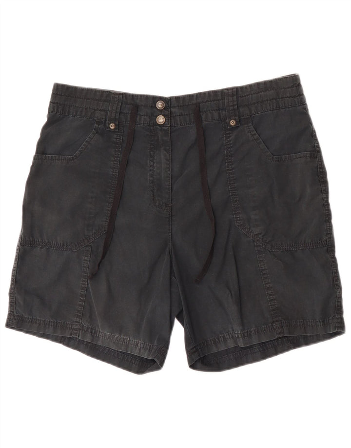 Marks & Spencer Damen Freizeitshorts UK 12 Medium W31 Schwarze Baumwolle