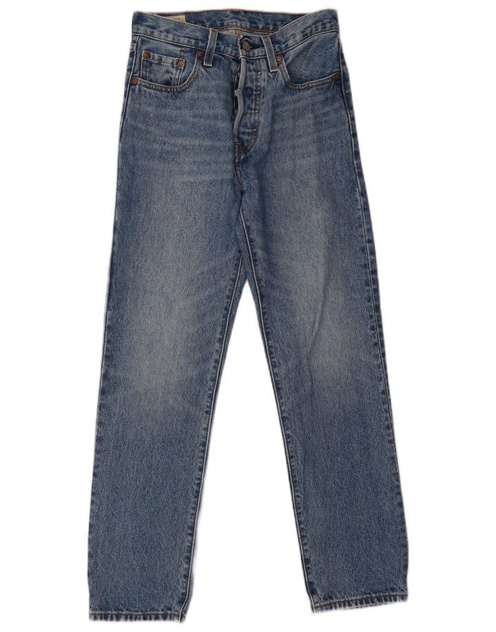 Levi's Damen 501 Straight Jeans W24 L28 Blaue Baumwolle