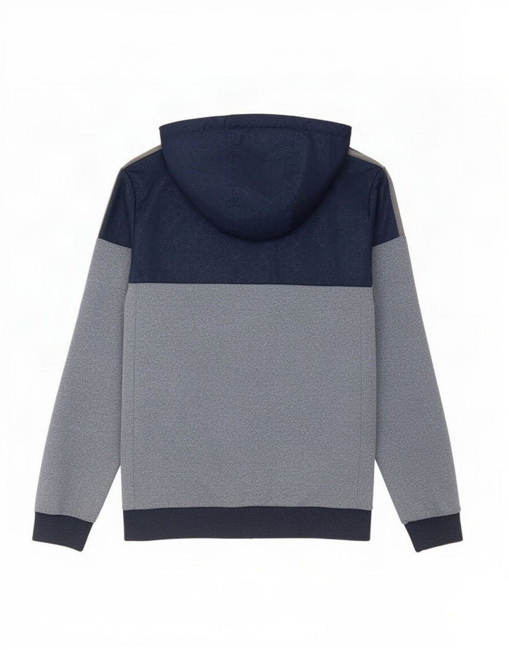 Adidas Herren-Kapuzenpullover mit Reißverschluss, klein, blau, Colourblock-Polyester