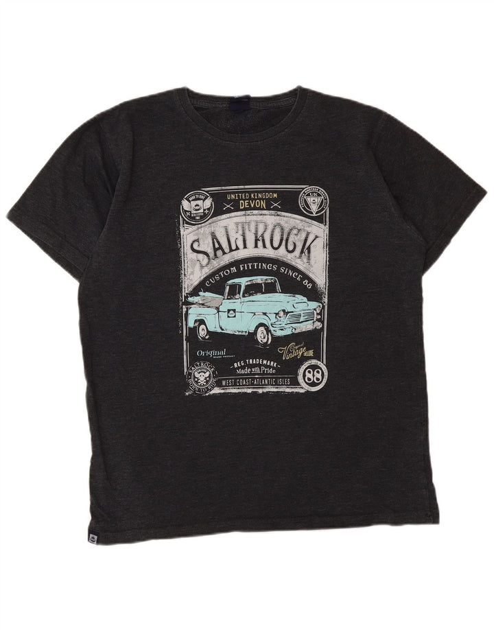 Saltrock Herren-T-Shirt mit Grafik, Größe S, Grau, Baumwolle