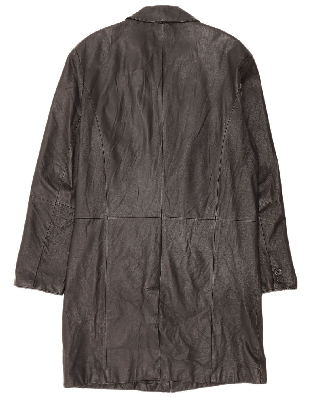 Angelo Litrico Herren Ledermantel UK 38 Mittelschwarzes Leder