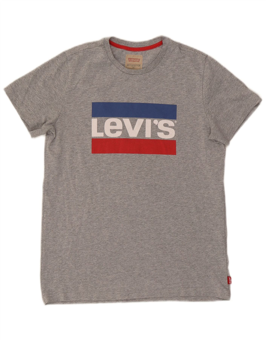 Levi's Jungen T-Shirt mit Grafik, 15–16 Jahre, grau meliert