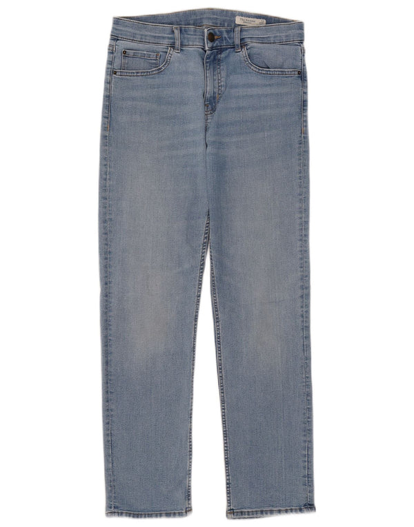 Marks & Spencer Damen The Sienna Straight Jeans UK 12 Medium W30 L27 Blau