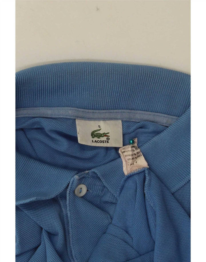 Lacoste Herren-Poloshirt, Größe 5, groß, blaue Baumwolle