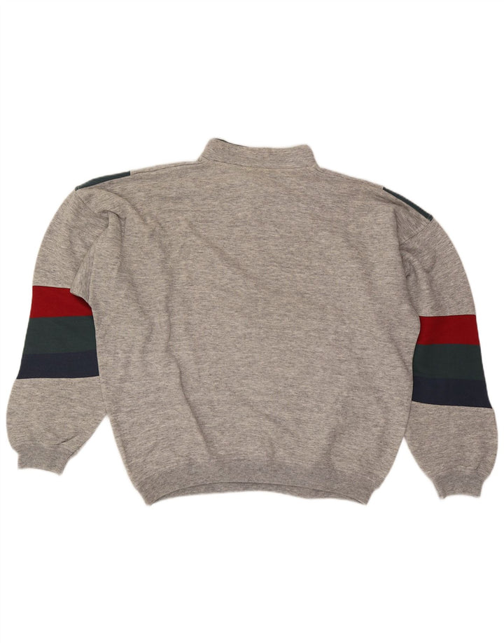 North Pole Herren-Sweatshirt mit Reißverschluss, XL, Grau, Farbblock