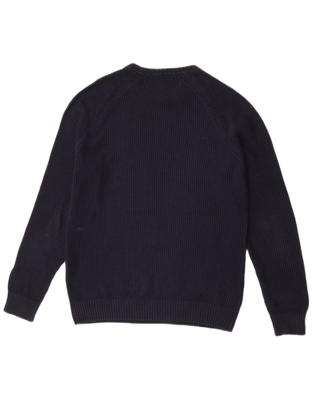 Zara Herren-Pullover mit Rundhalsausschnitt, groß, marineblaue Baumwolle