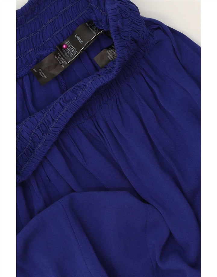 Marks & Spencer Damen-Haremshose, groß, W32, L26, blaue Viskose