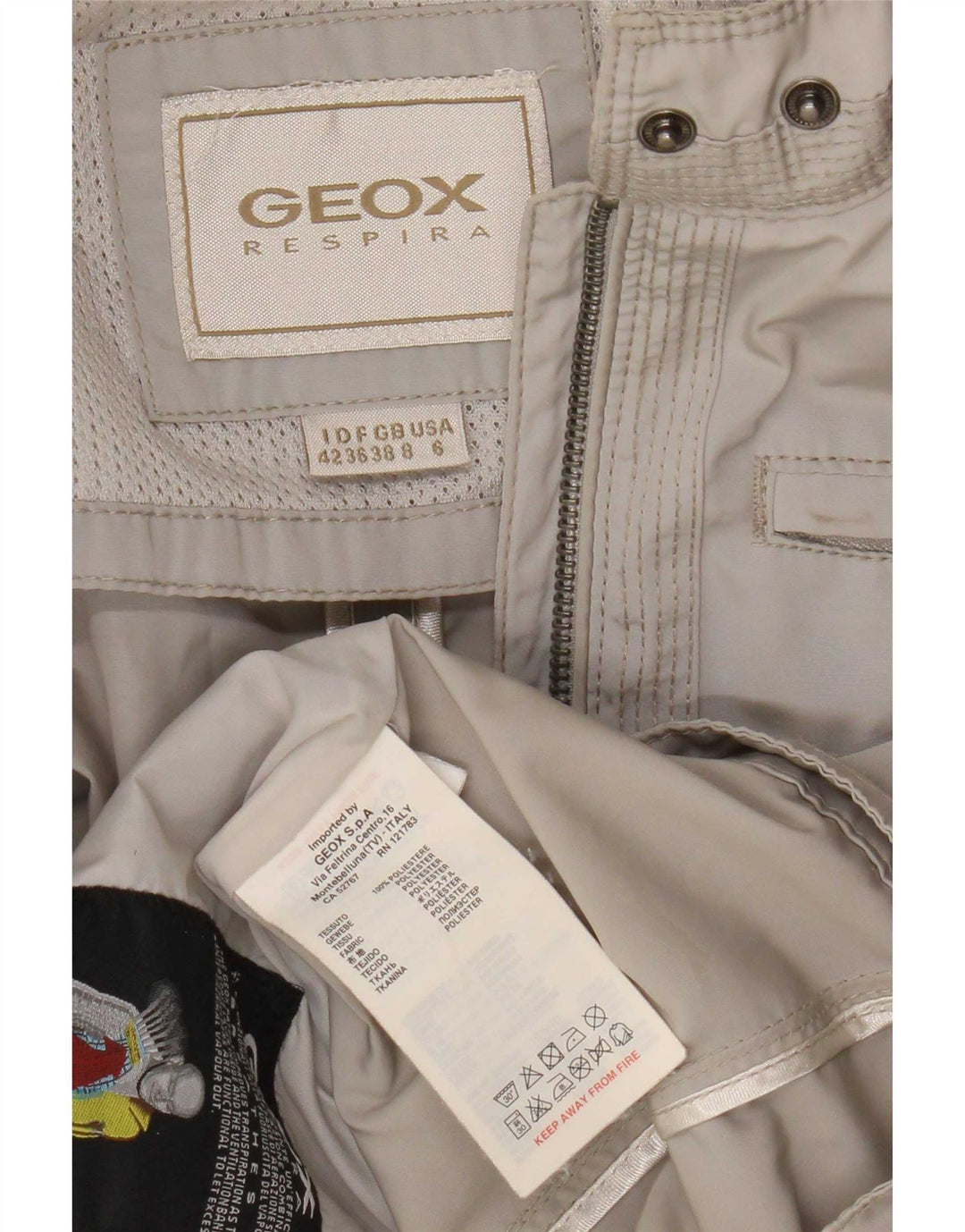 Geox Womens Utility Jacke UK 8 Small Grau Polyester