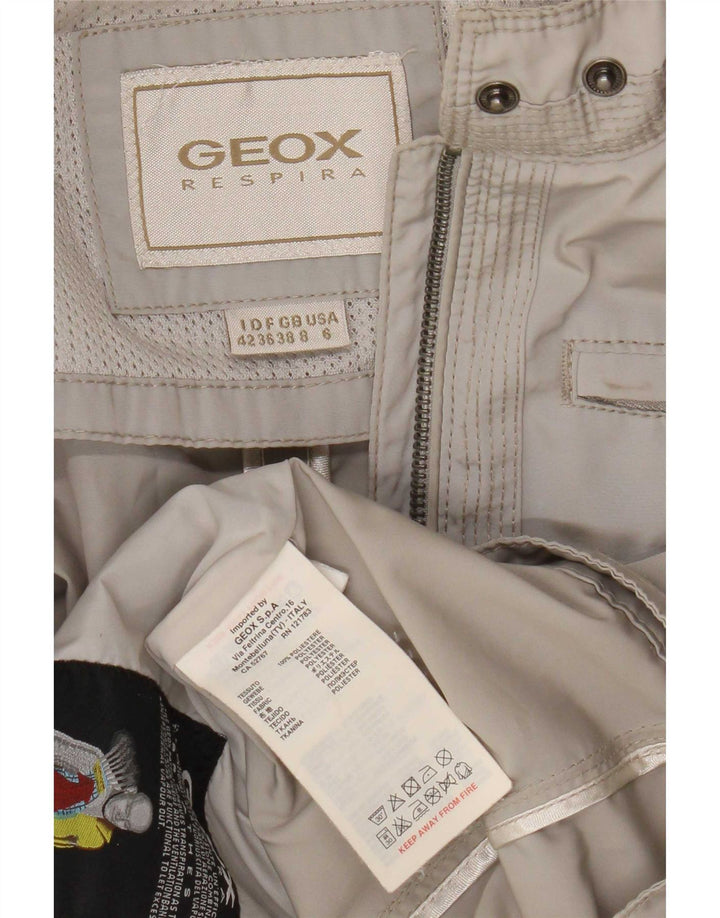 Geox Womens Utility Jacke UK 8 Small Grau Polyester