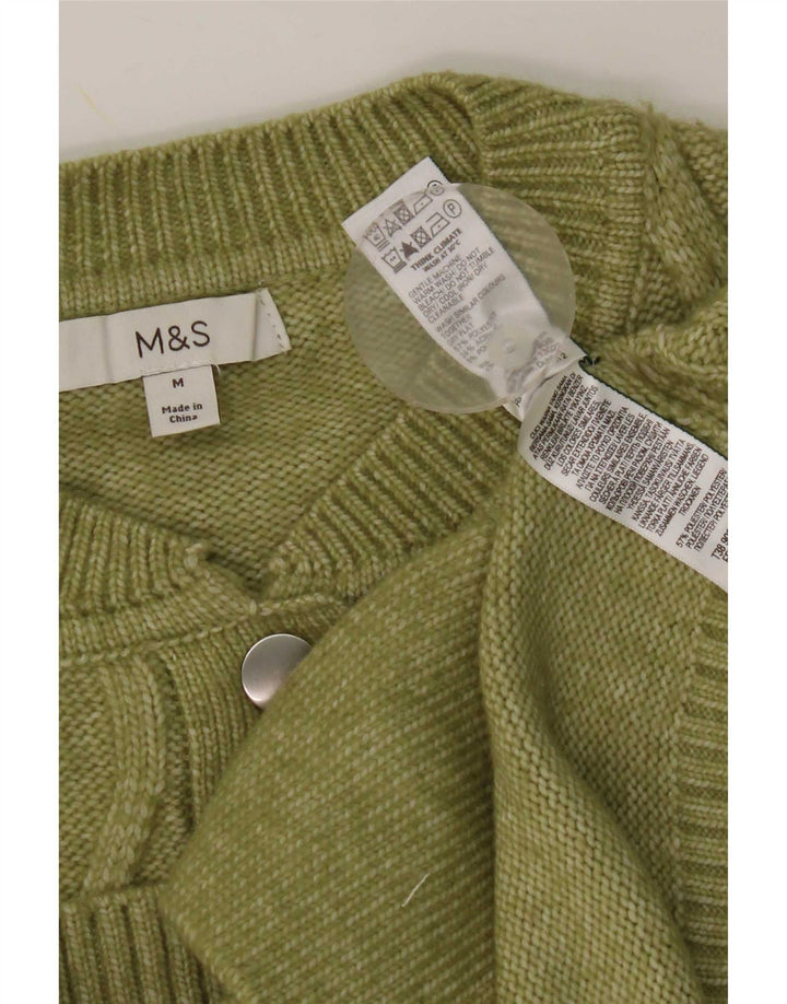 Marks & Spencer Damen-Cardigan-Pullover UK 14 Mittelgrünes Polyester