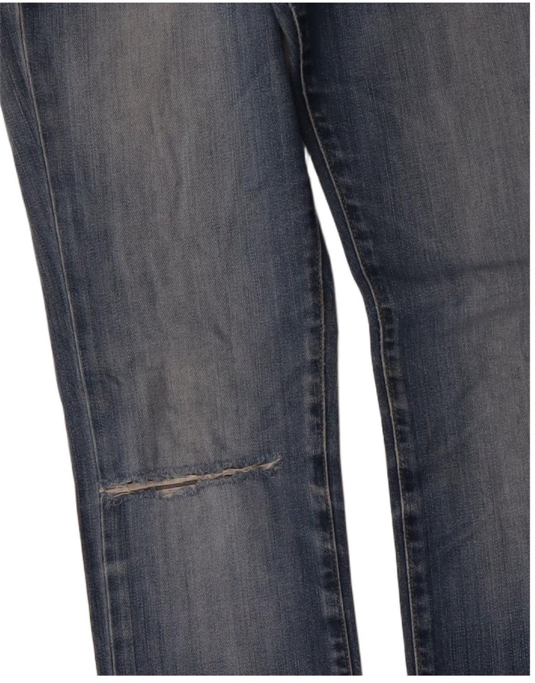 Lee Damen Distressed Slim Jeans W27 L33 Blau