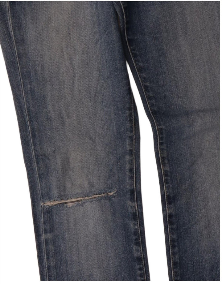 Lee Damen Distressed Slim Jeans W27 L33 Blau