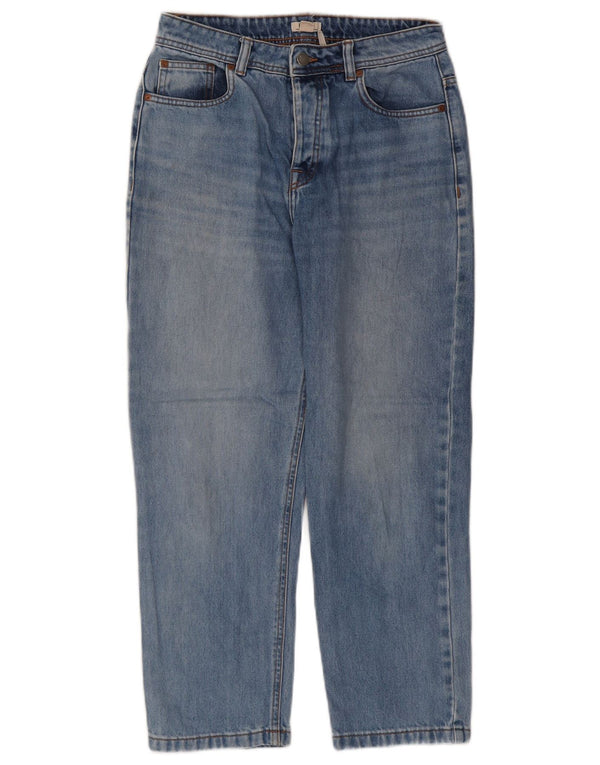 Roxy Damen High Waist Crop Tapered Jeans W27 L25 Blaue Baumwolle