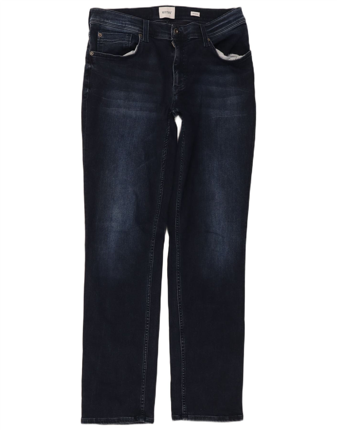 Mustang Herren Washington Slim Jeans W33 L34 Marineblaue Baumwolle