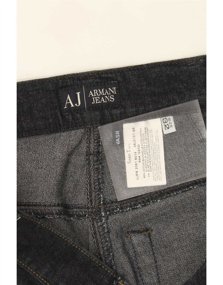 Armani Damen Straight Jeans W32 L34 Marineblaue Baumwolle