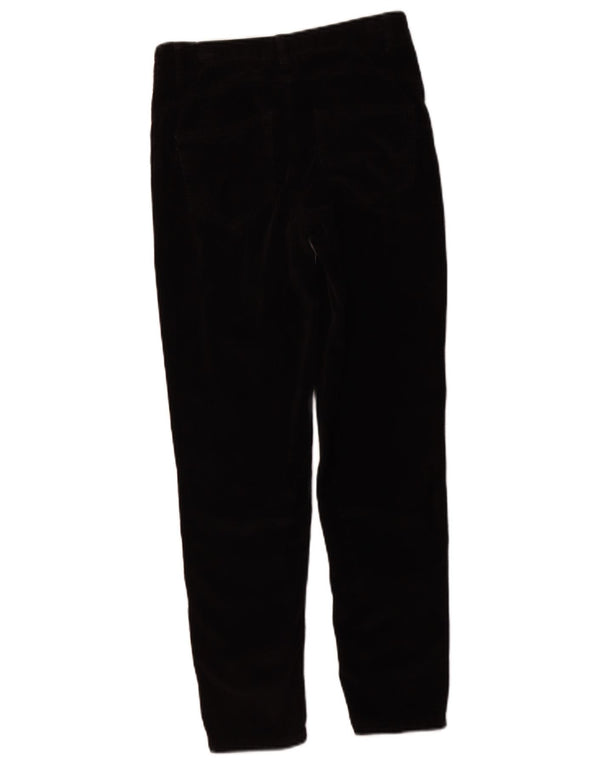 BENETTON Womens Slim Corduroy Trousers UK 8 Small W26 L27 Black Cotton