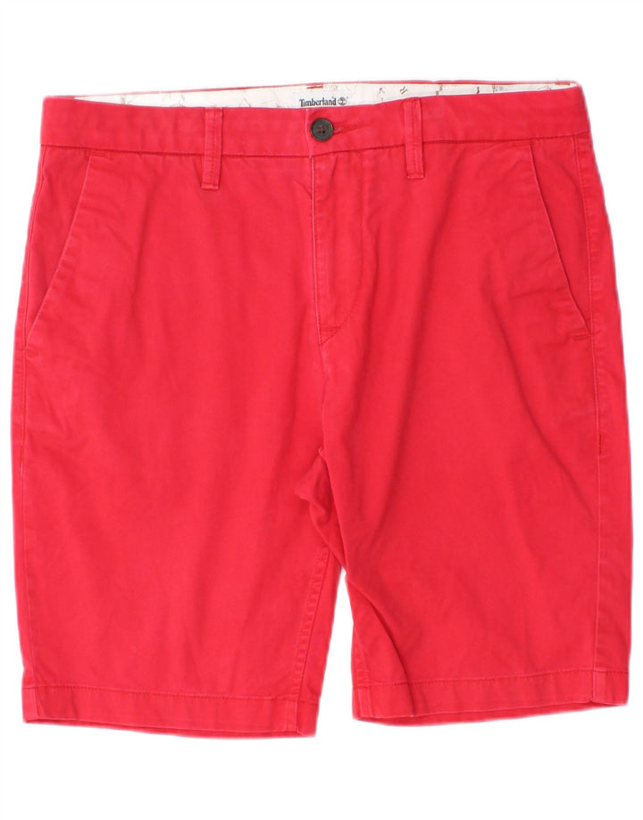 Timberland Herren Chinoshorts W31 mittelrote Baumwolle
