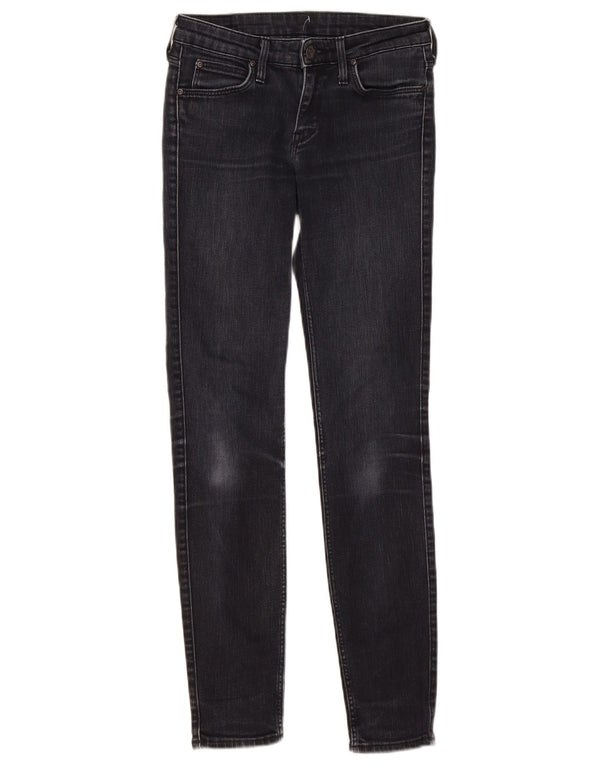 Lee Damen Scarlett Skinny Jeans W27 L30 Graue Baumwolle