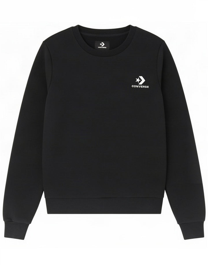 Converse Damen Sweatshirt Pullover UK 14 Medium Black Cotton