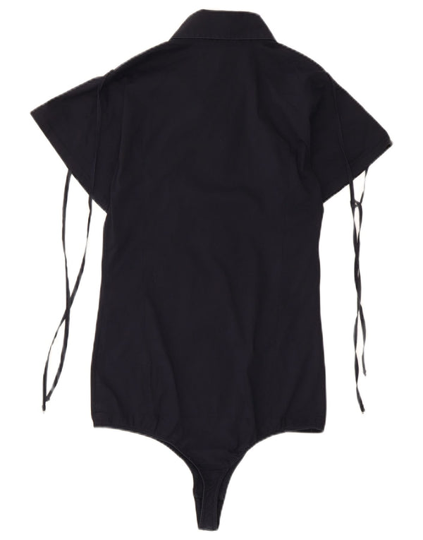 Patrizia Pepe Damen Shirt Playsuit IT 40 Small Marineblau Baumwolle