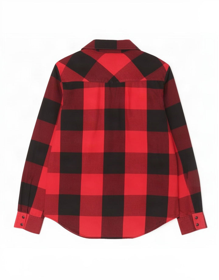 Zara Damen Flanellhemd UK 10 Small Red Gingham
