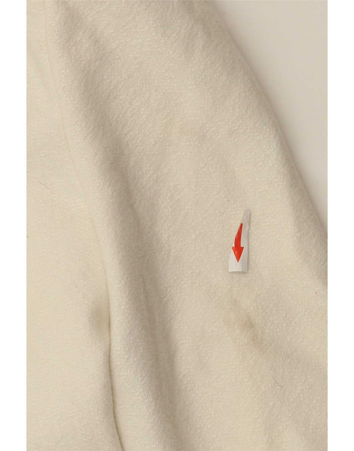Vintage Damen Bolero Jacke UK 10 Small Off White Polyester