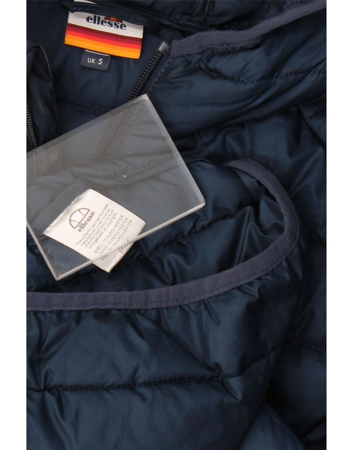 ELLESSE Wattierte Herrenjacke mit Kapuze, UK 36, Größe S, Marineblau, Polyester