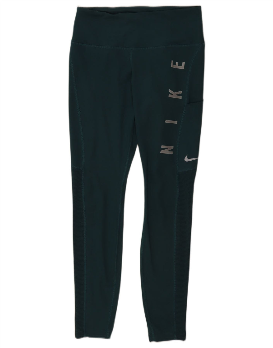 Nike Damen Dri Fit Graphic Leggings UK 12 Mittelgrünes Polyester