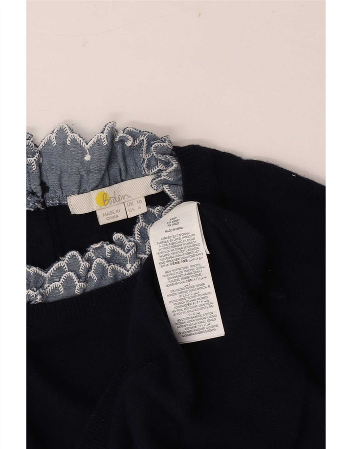 Boden Damen-Pullover mit Rollkragen, übergroß, Gr. 10, Marineblau