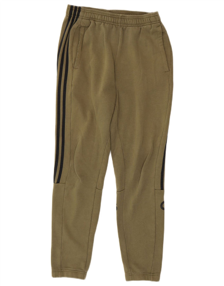 ADIDAS Mens Graphic Tracksuit Trousers Joggers Small  Khaki Polyester