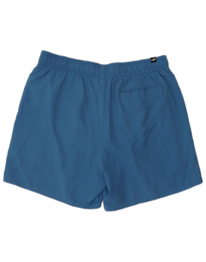Puma Herren Badeshorts mit Grafik, Größe L, Blau, Polyester