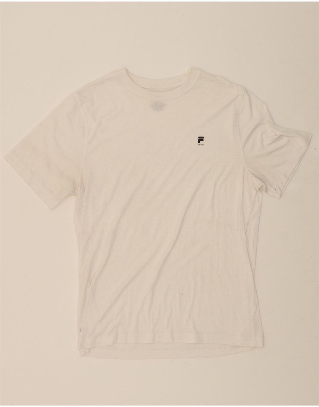 FILA Mens T-Shirt Top Medium White Polyester Vintage Fila and Second-Hand Fila from Messina Hembry 