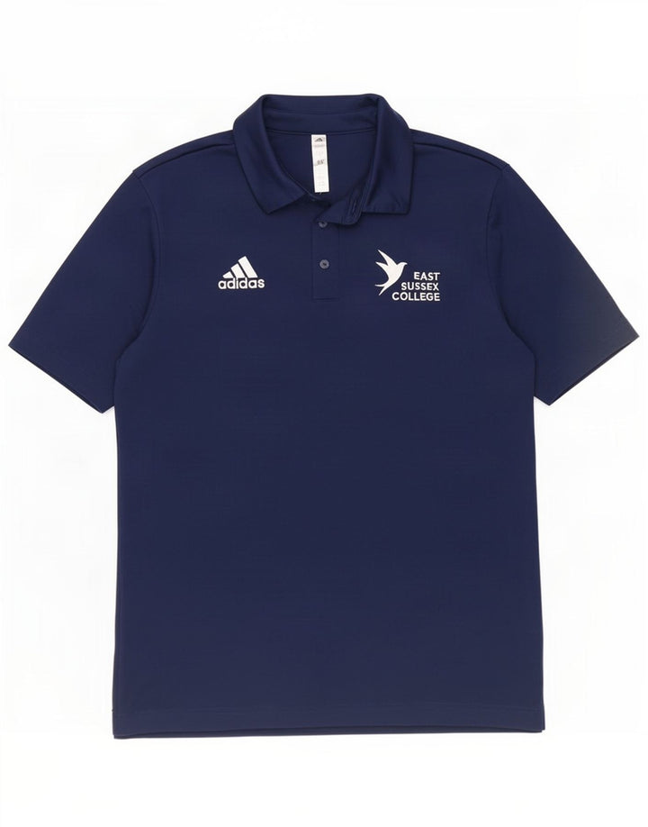 Adidas Herren-Poloshirt mit Grafik, Größe S, Marineblau, Polyester