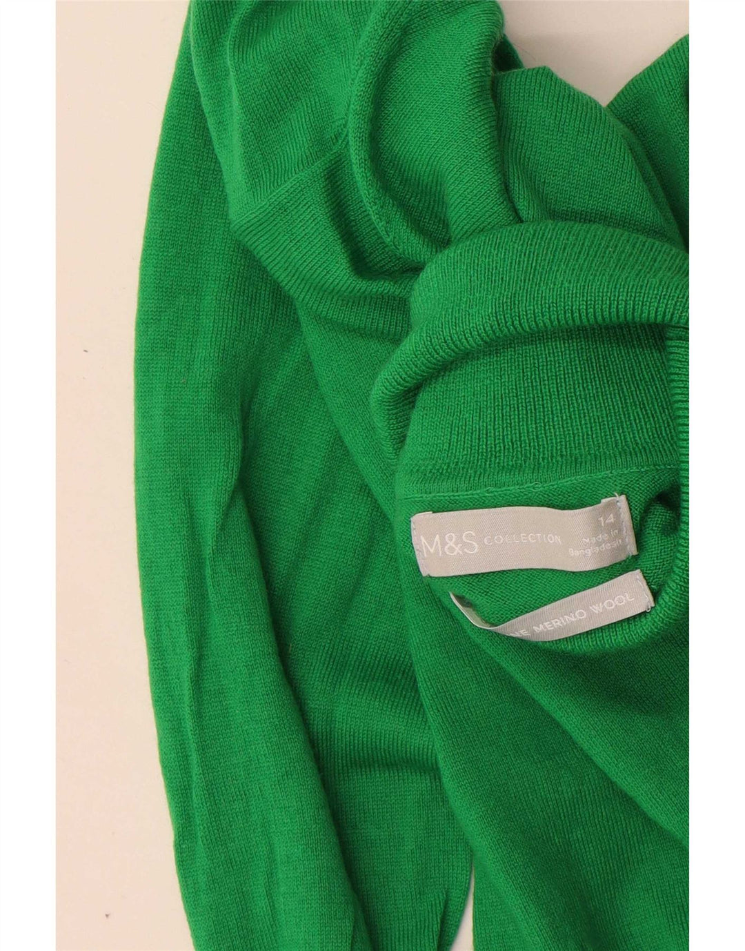 Marks & Spencer Damen Rollkragenpullover, Gr. 14, Grün