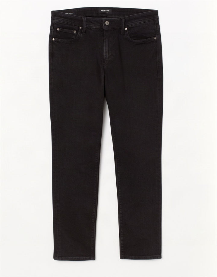 Jack & Jones Herren GLENN Slim Jeans W33 L30 Schwarze Baumwolle