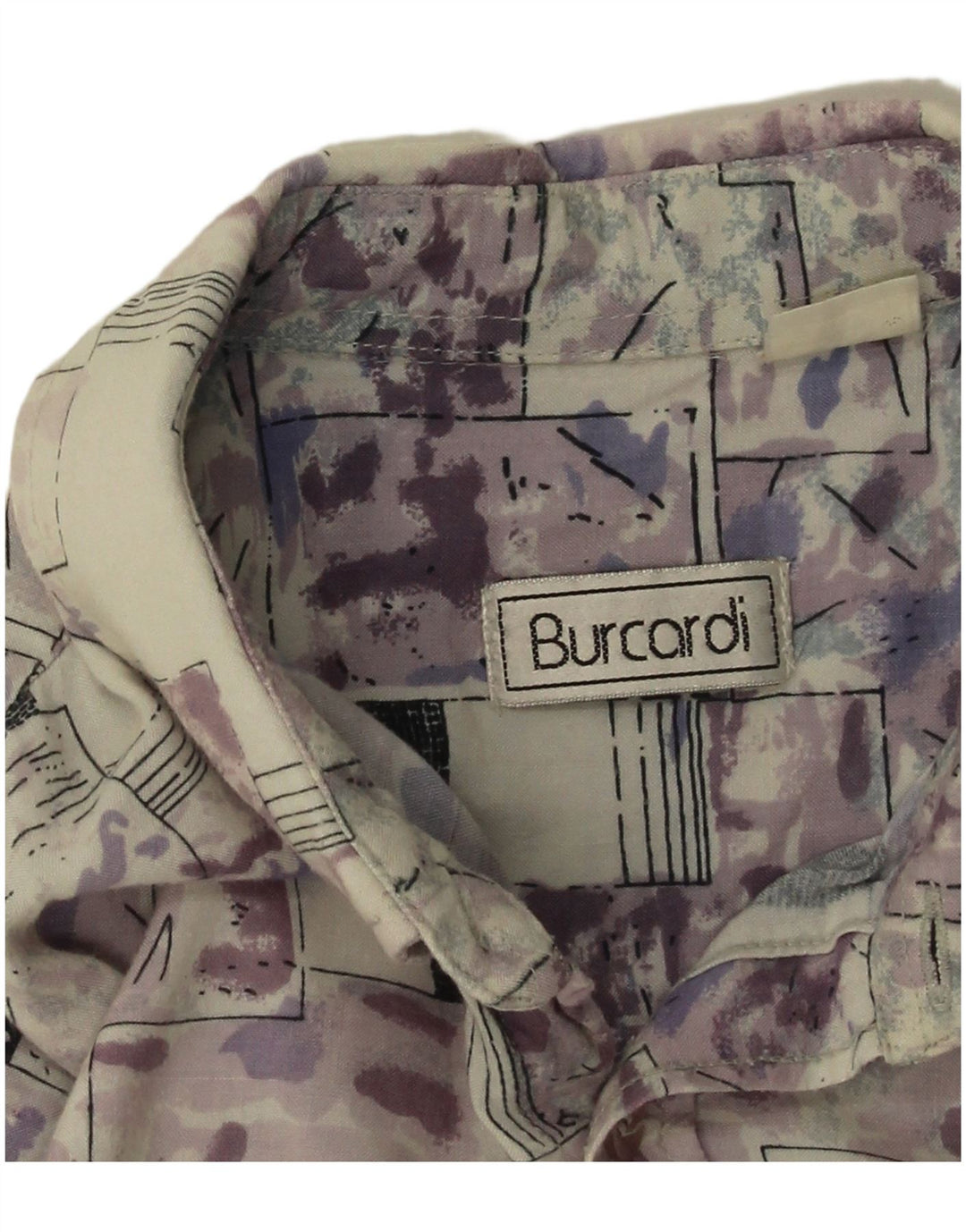 Burcardi Herren-Kurzarmhemd, groß, mehrfarbig, geometrisch