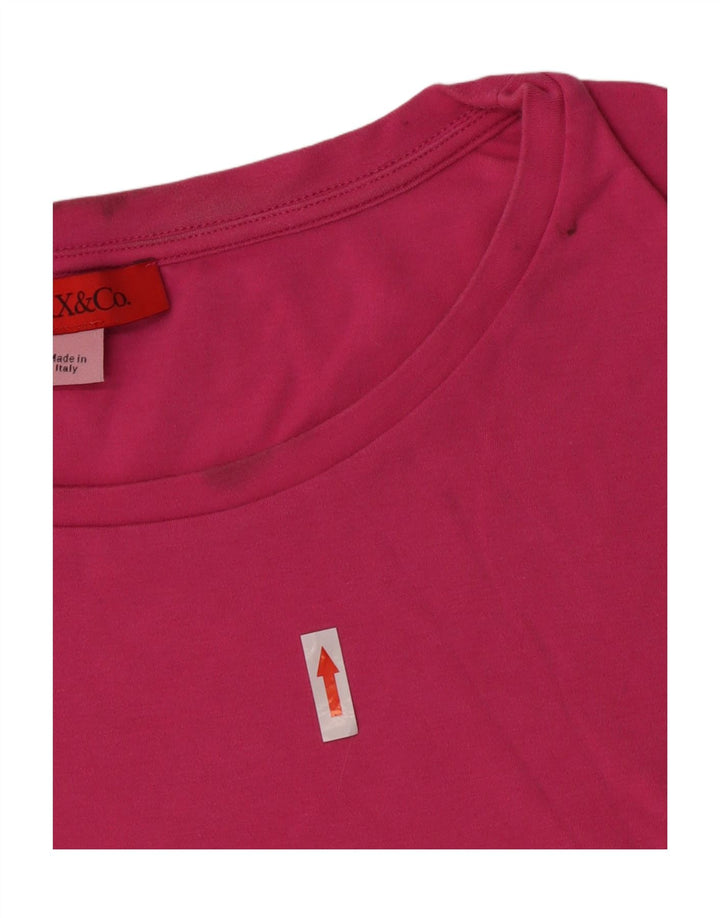 Max & Co. Damen Crop T-Shirt Top UK 14 Mittelrosa