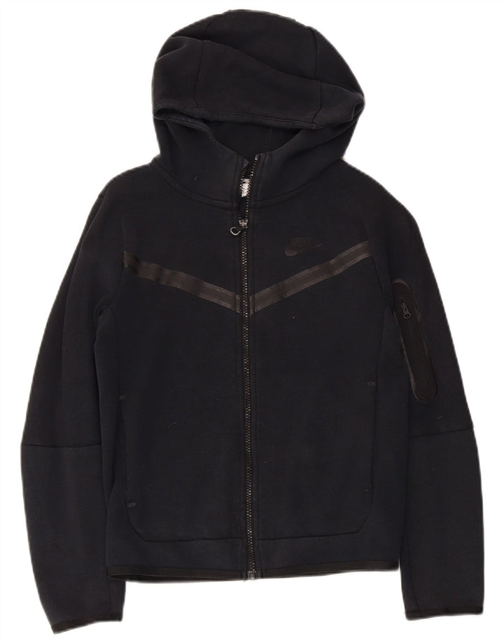 Nike Jungen-Kapuzenpullover mit Reißverschluss, 10–11 Jahre, mittlere schwarze Baumwolle