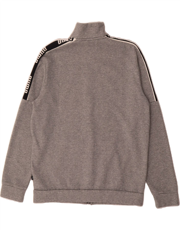 PUMA Mens Graphic Tracksuit Top Jacket Large Grey Colourblock Cotton Vintage Puma and Second-Hand Puma from Messina Hembry 