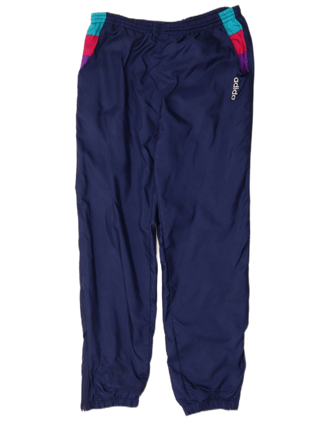 ADIDAS Herren-Trainingshose, Jogginghose, groß, marineblau, Colourblock-Nylon