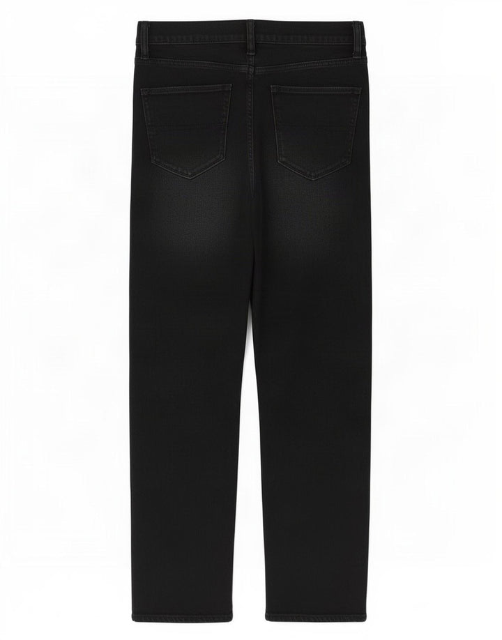 Marks & Spencer Herren Straight Jeans W32 L33 Schwarze Baumwolle