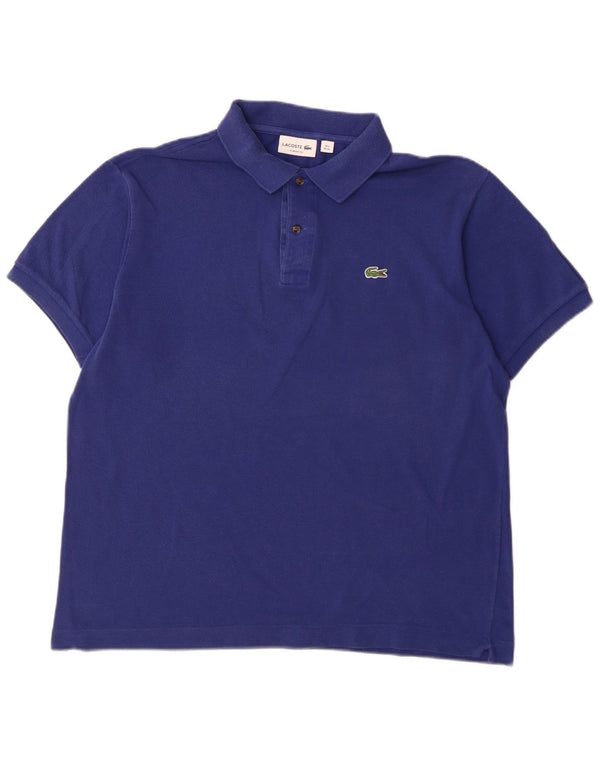 Lacoste Mens Classic Fit Polo Shirt Size 6 XL Blue Cotton